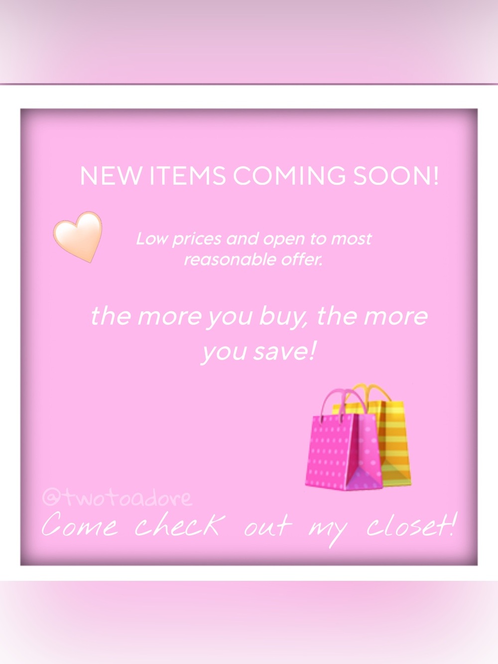 NEW ITEMS COMING SOON!
